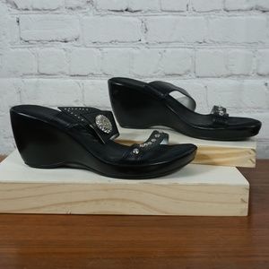 Women's Vintage Onex Black Sandals US 5 EU 35